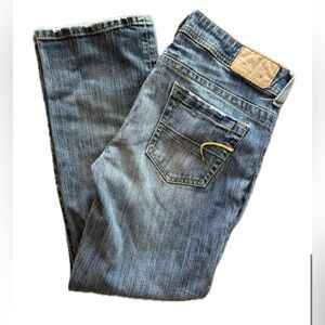 Y2K American Eagle Low Rise Men’s Jeans W32 L27 | Straight Bootcut Distressed